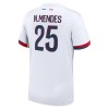 Maglia ufficiale Paris Saint Germain Nuno Mendes 25 Trasferta 2024-25 per Bambino